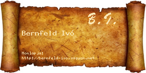 Bernfeld Ivó névjegykártya