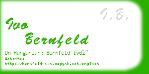ivo bernfeld business card